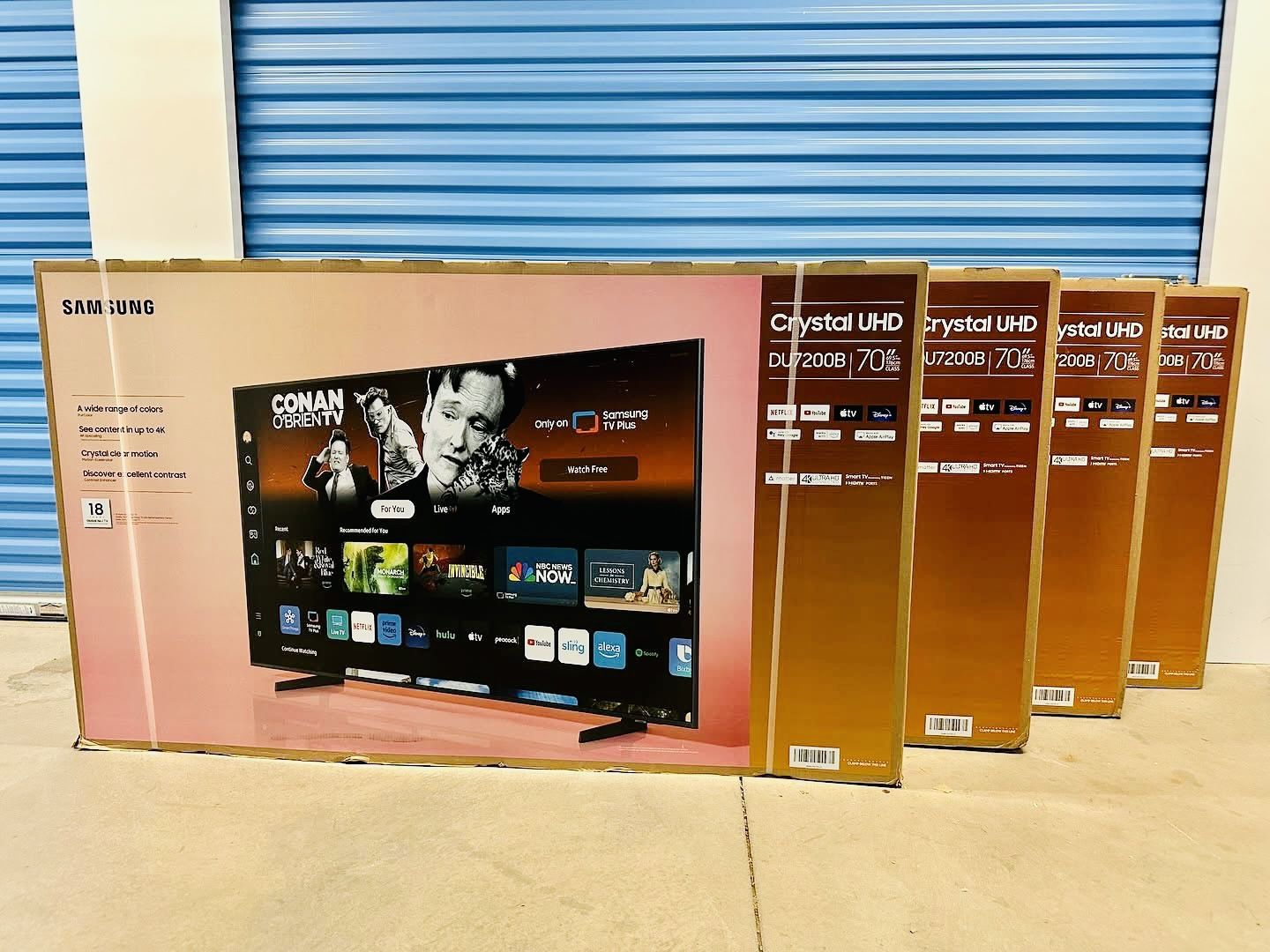 Samsung - 70” Class DU7200 Crystal UHD 4K Smart Tizen TV Brand New In Box Delivery Is Possible Price Is Per TV