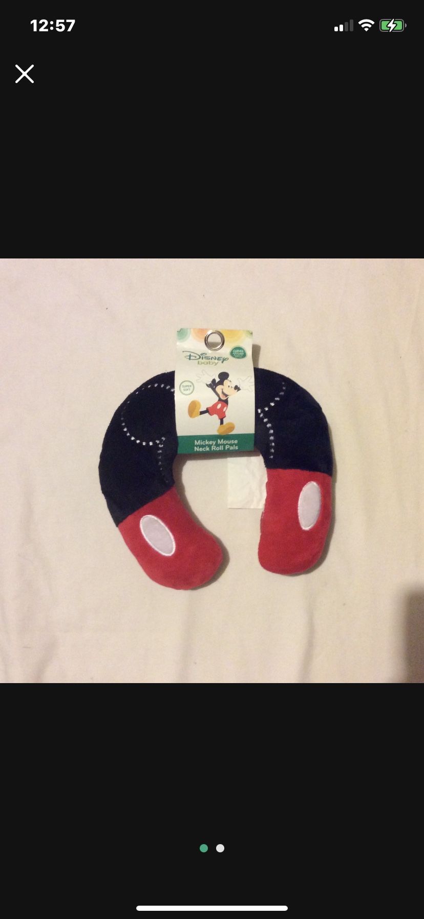 Mickey Mouse Neck Roll Pillow