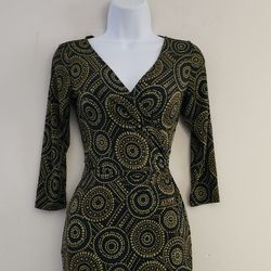 Women's Dress Barn Geometric Print Wrap Dress – Size 6
