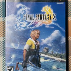 Final Fantasy X (PlayStation 2, 2001) Black Label With Case Tested/Works D297