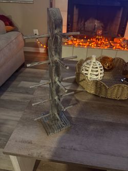 Rustic Wood sunglass Holder Stand