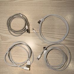 4 Used Apple Charger USB to Lightning 