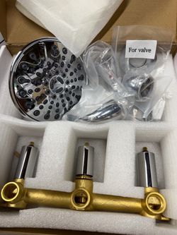 gotonovo 3 Handle Tub Shower Faucet Set, Bathtub Shower Fixture,Bathroom Tub and Shower Faucet Combo C13 ch
