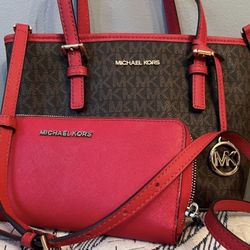 Michael kors sales red purse sale