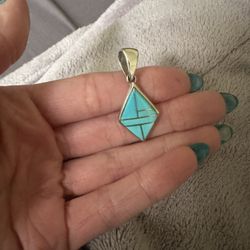 Silver Turquoise Pendant 