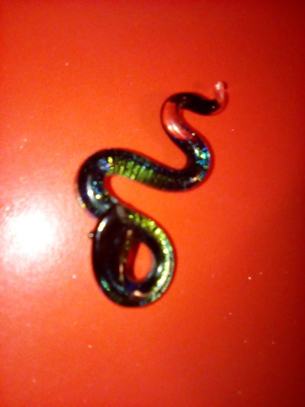Serpent Crystal Iridescent Necklace Charm