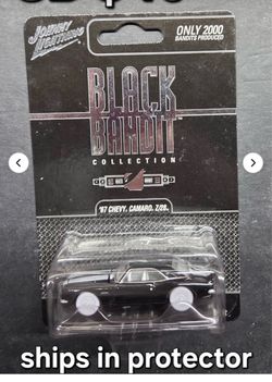 Johnny white lighting chase Johnny Lightning Black Bandit #6 1967 Camaro Black 1 of  2000
