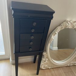 Vintage Jewelry Box And Mirror 