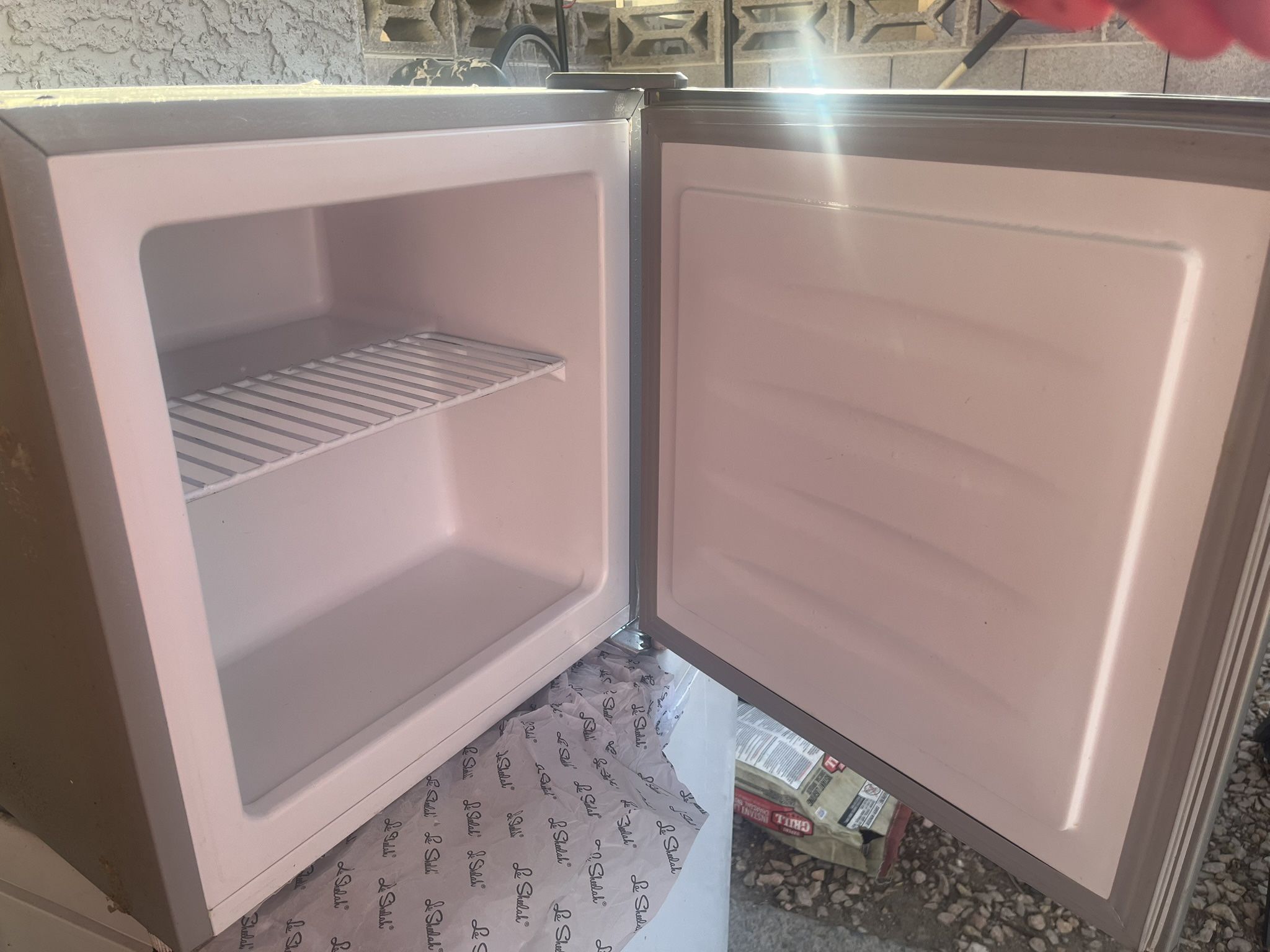 Silver Mini Fridge