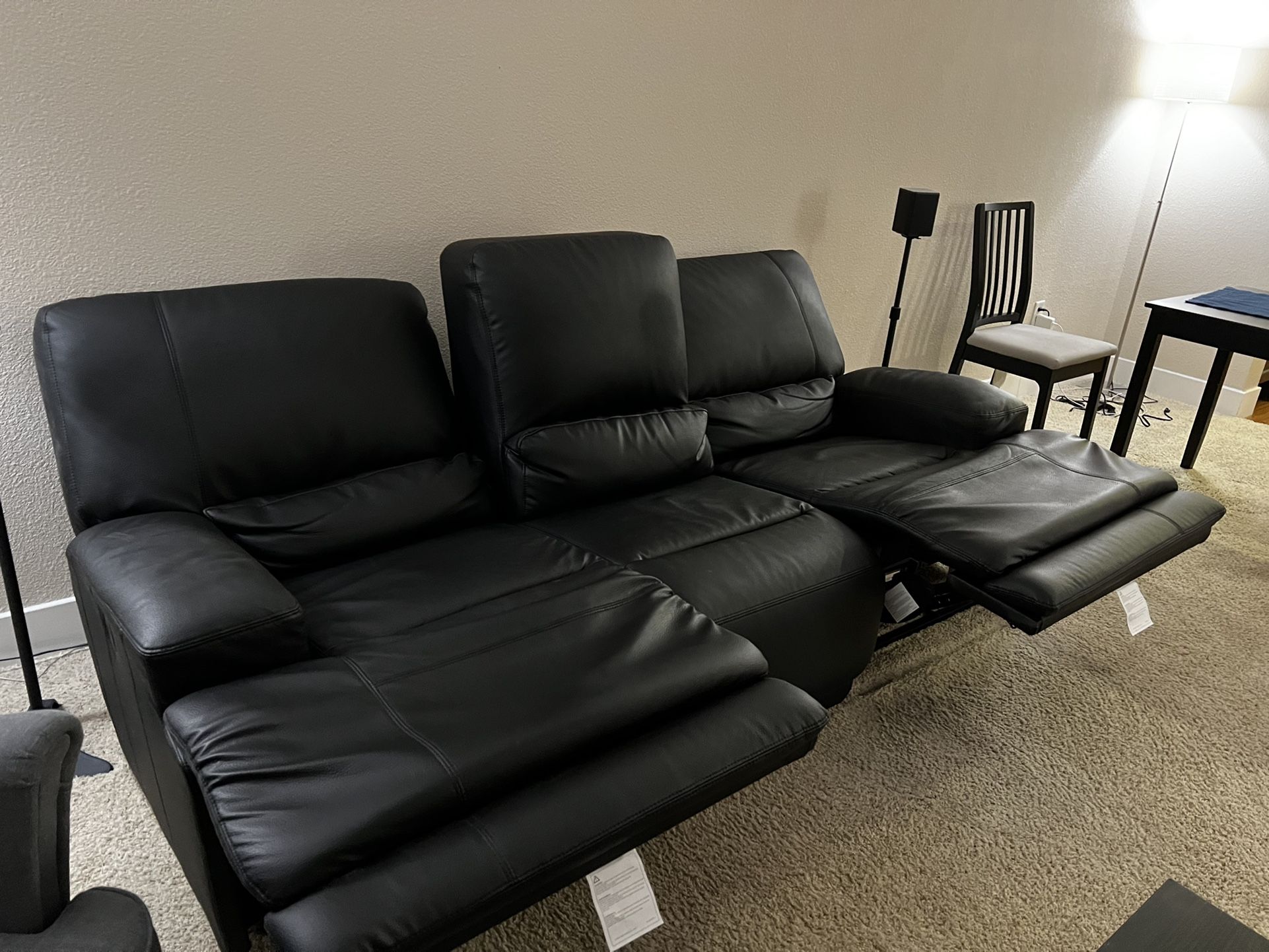 Ikea leather recliner sales sofa