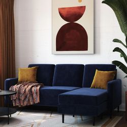 Brand New Reversible Sectional Couch Sofa with Floating Ottoman 