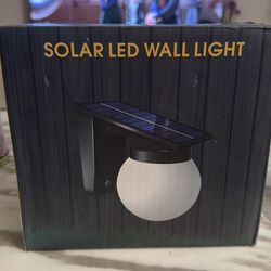 Solar LED Wall Light, featuring a spherical globe design powered by sunlight.