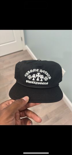 Chrome Heart Embroidery Crosses Trucker Cap