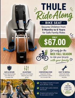 Thule RideAlong Bike Seat Secures Children