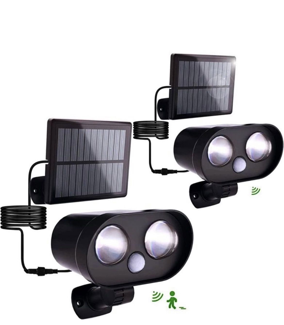 2 pack Solar Motion Lights Outdoor, Owl Flood Light Motion Sensor,