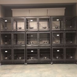 Set Of Brand New Stackable 43” Dog Kennel 