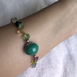 Multicolor stone auspicious bracelet 