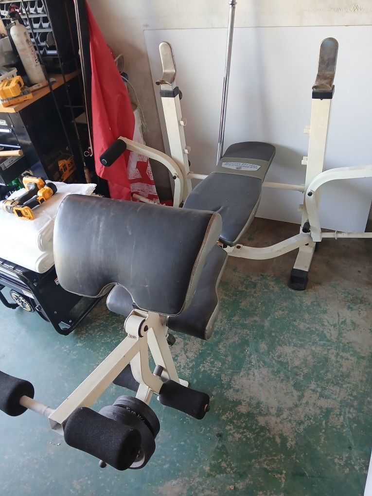Iron Grip Strength Bench Press With Bar And Some Weights