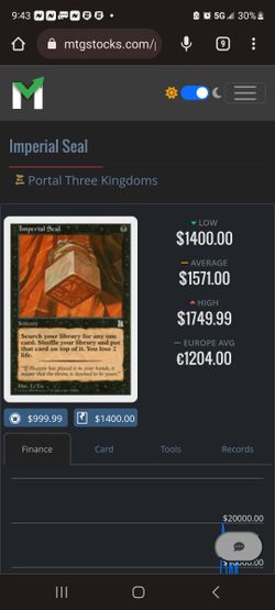 Imperial Seal MTG card From 3 Kingdoms