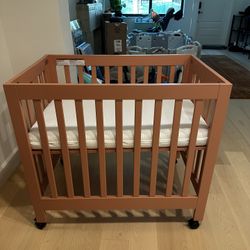 Babyletto Origami Mini Crib with breathable Newton Mattress