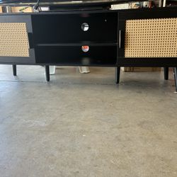 Tv Stand With Two Cubbies Storage