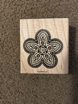 BOHO Chic Inspired Stylized Flower Rubber Stamp By STAMPIN ‘ UP