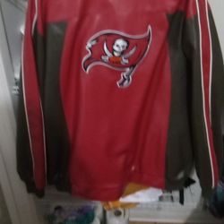 Faux Leather Buccaneers Jacket 