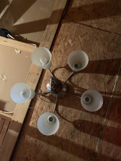 Chandelier Silver And White