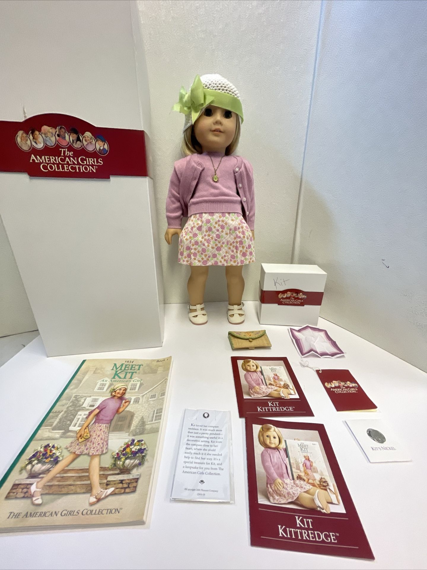 Kit Kittredge American Girl Doll & Book With Accessories - Necklace Original Box