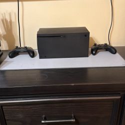 Xbox Series X With Two Controllers