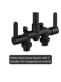 Matte Black Brass Faucet with Dual Handles