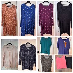 Women’s XXL Clothing Bundle $65/All. 4 dresses, 2 cardigans, 5 tips/t-shirts. Located in Murray cash/Venmo. Fcfs or hold with Venmo