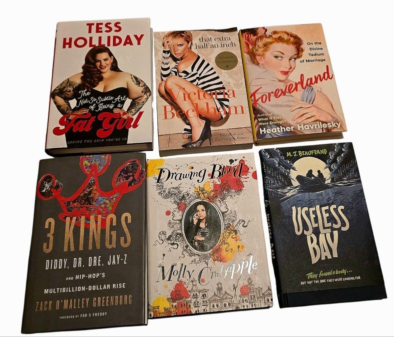 Pop Culture & Empowerment Book Bundle | Tess Holliday, Victoria Beckham, 3 Kings, Foreverland, Drawing Blood