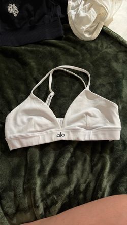 ALO white sports bra