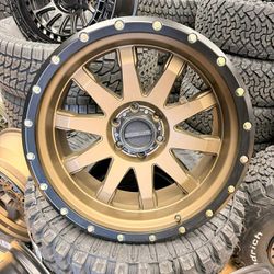 20" Raceline Bronze Black Ring Wheels 