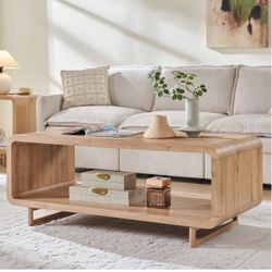 Wood coffee table