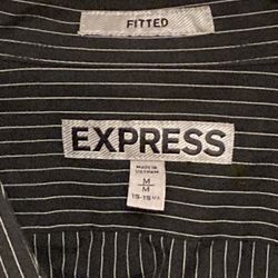 Men’s Express Black Size M Dress Shirt… Read Description 
