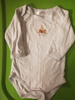 High End Boutique 100% FIMA Cotton ULTRA SOFT Baby Boy Long Sleeve Shirt Bodysuit 6-12 months