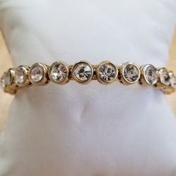 Bracelet Gold Plated With Rinestones 