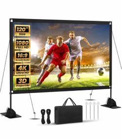 120" 4K HD Projector Screen With Stand