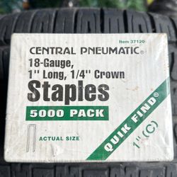Staples For Pneumatic Staple Gun 18 Gauge 1”