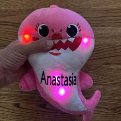 Personalized Singing LED Light Plush Toys Music Doll English Song Toy Gift