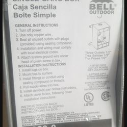 Electrical bell boxes single gang 3 outlets 1/2 20 boxes per box