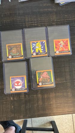 Pokemon Sticker Cards Lot of 5
