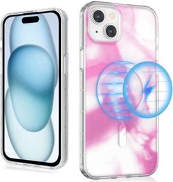 MYBAT PRO Magnetic Case for iPhone 15 Case 6.1", Compatible with MagSafe, Drop Protection Mood Series for Women Girls, Slim Clear Cute Shockproof Non-
