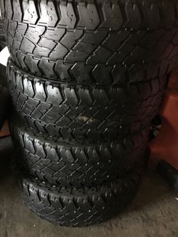 18” 4 used tires LT275/70R18 cooper