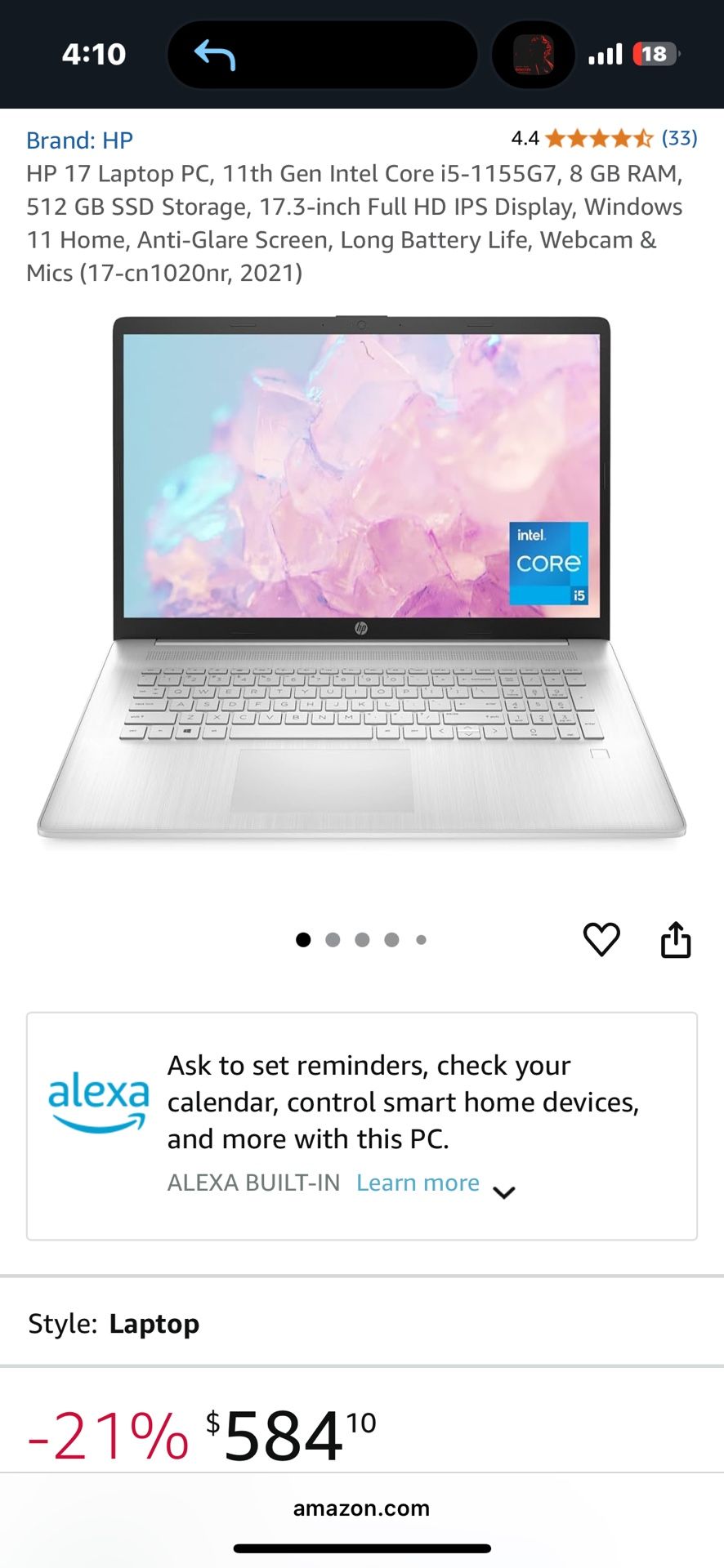 HP 17 Laptop