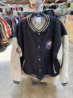 Vintage Mickey Mouse True Blue Varsity Jacket XL
