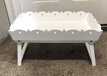 Decorative Wood Tray W/ Folding Legs