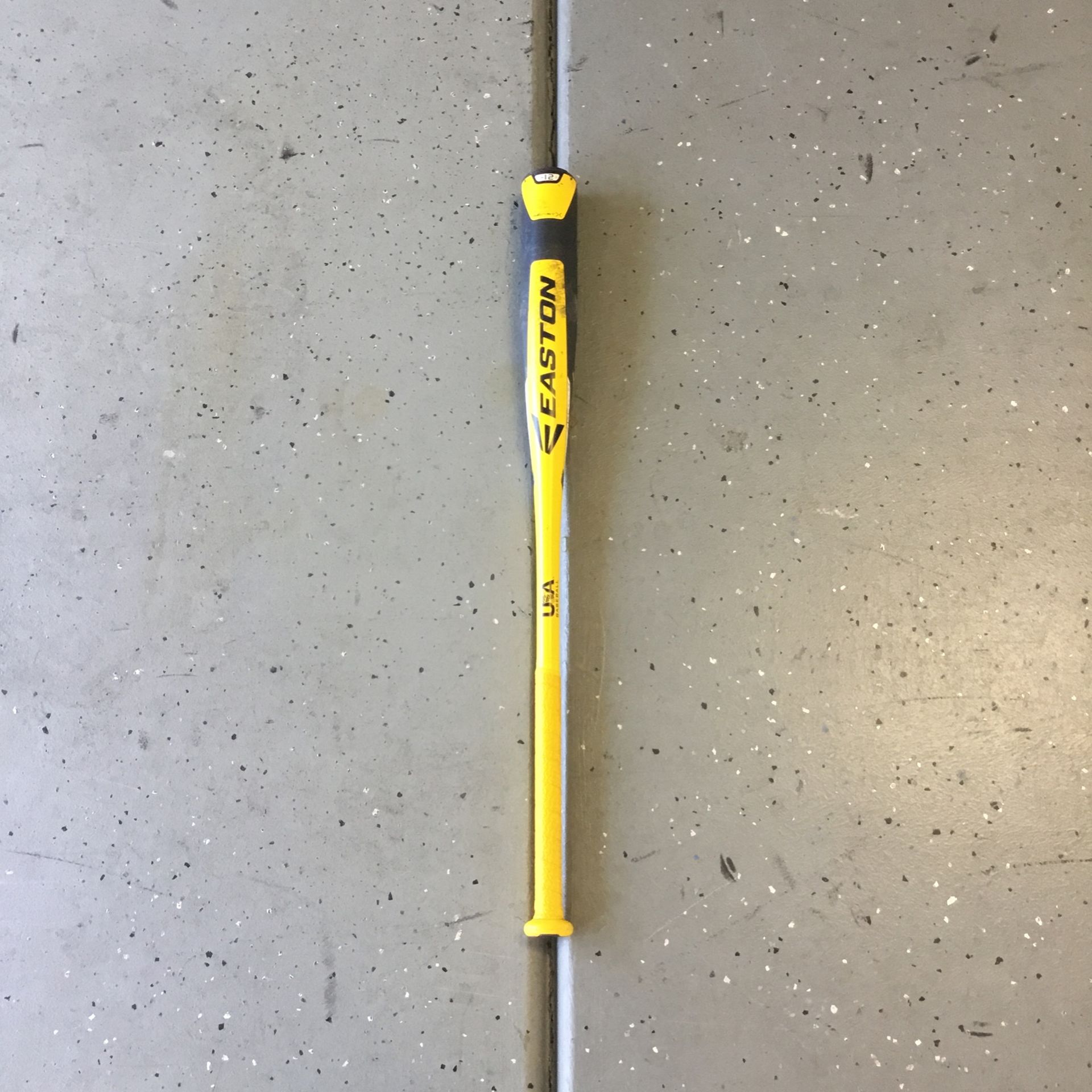 Yellow Easton Beast USA Baseball Bat Used